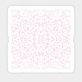 Abstract Collide Raspberry Sticker